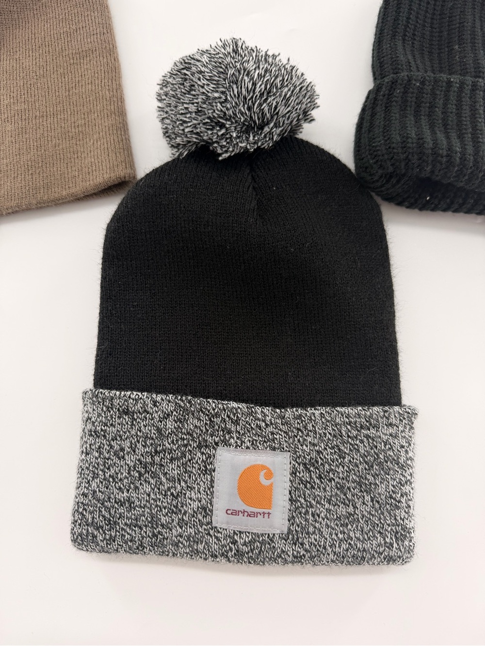 Carhartt Beanie Bundle Women’s One Size Tan Black Grey 3pc Winter - Picture 3 of 9